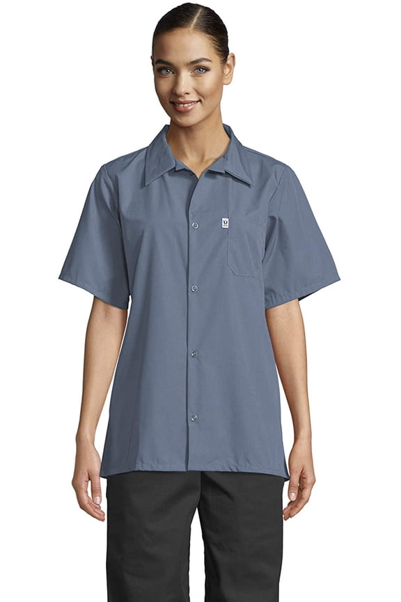 Vtex 0920-6206 Uncommon Threads Womens Utility Shirt 5 Button, Steel - 2XL