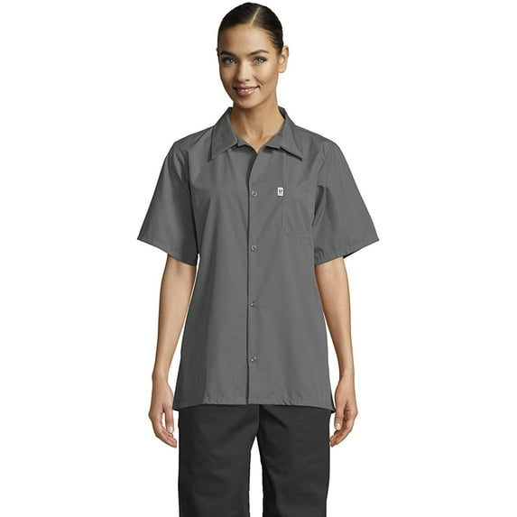 Vtex 0920-6402 Uncommon Threads Womens Utility Shirt 5 Button, Slate - Small
