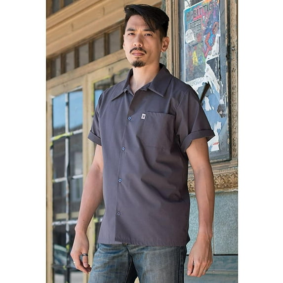 Vtex 0920-6407 Uncommon Threads Womens Utility Shirt 5 Button, Slate - 3XL