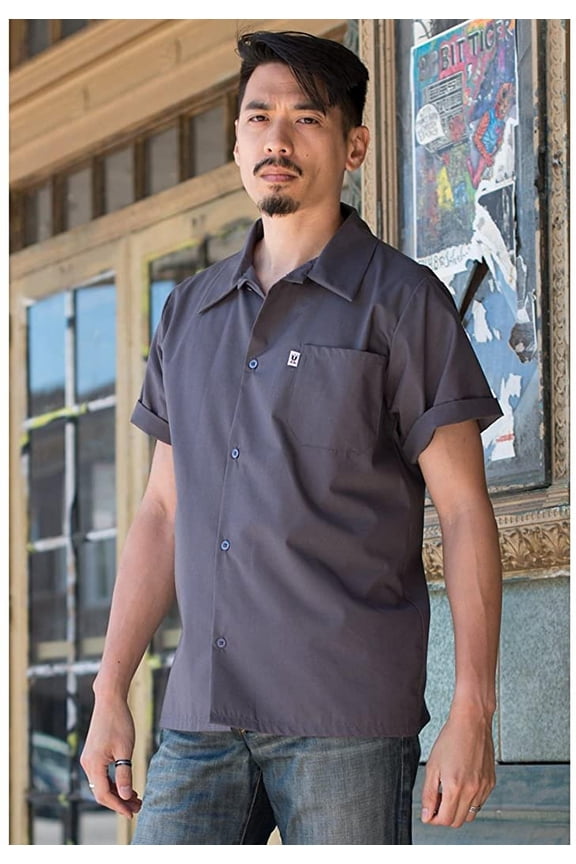 Vtex 0920-6408 Uncommon Threads Womens Utility Shirt 5 Button, Slate - 4XL