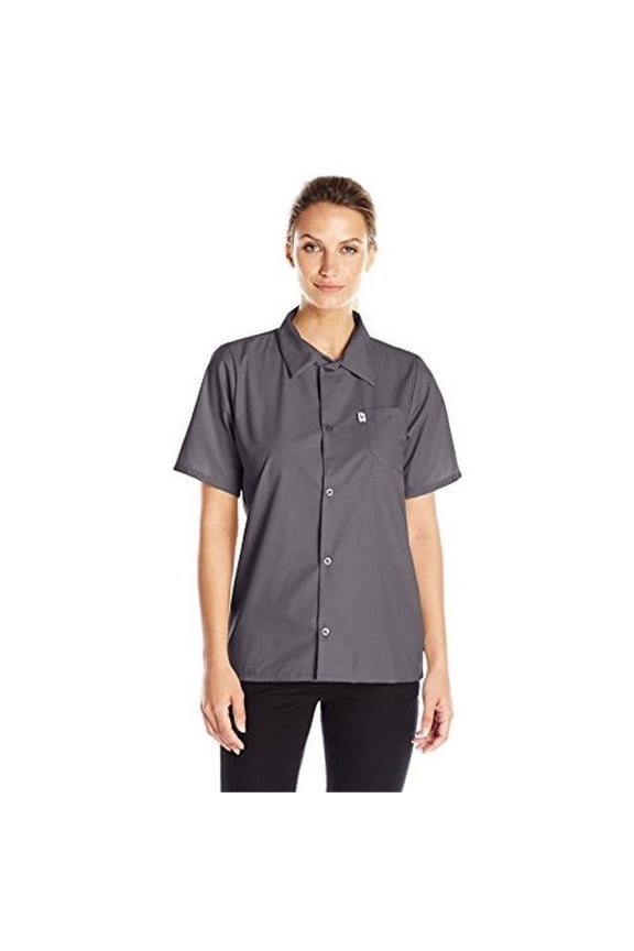 Vtex 0920-6409 Uncommon Threads Womens Utility Shirt 5 Button, Slate - 5XL