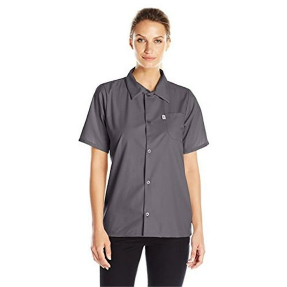 Vtex 0920-6410 Uncommon Threads Womens Utility Shirt 5 Button, Slate - 6XL