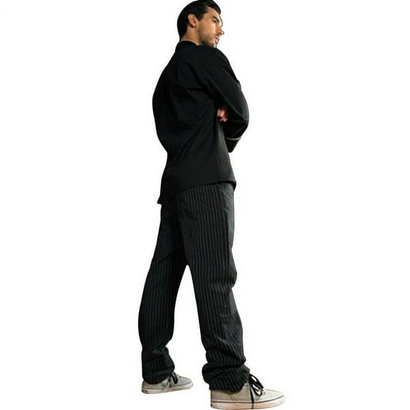 Vtex 4020-3303 Uncommon Threads Womens Executive Chef Pant, Black & White Pin Stripe - Medium