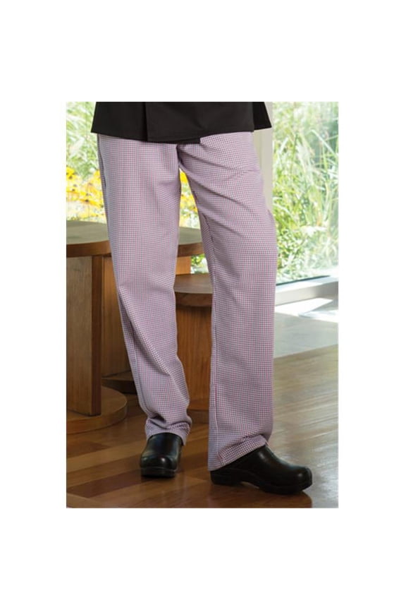 Vtex 4101-3301 Black & White Pinstripe Womens Chef Pant, Extra Small