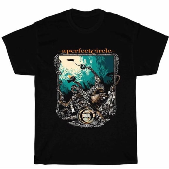 Vtg A Perfect Circle Band For Fans T Shirt Black Cotton Unisex Full Size BL317