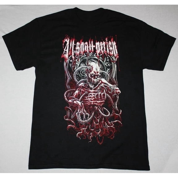 Vtg All Shall Perish shirt Short Sleeve Black All Size T Shirt For Men