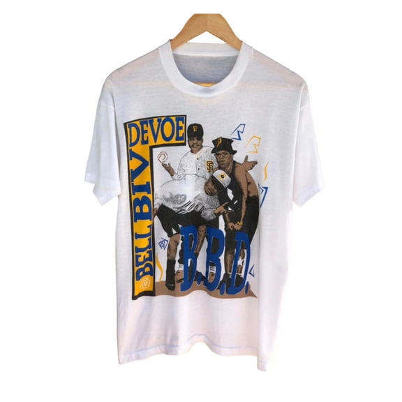 Vtg Bell Biv Devoe Band Heavy Cotton White All Size Unisex Shirt AA1343