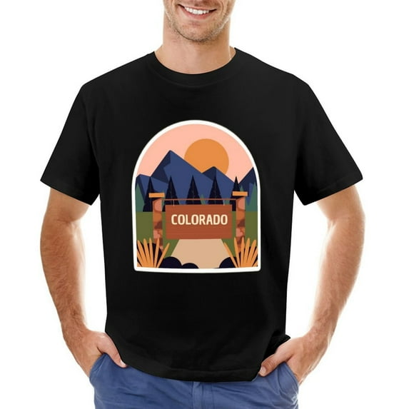 Vtg City Landscape Men’s Graphic T-shirt Vintage Short Sleeve Sport Tee Black M
