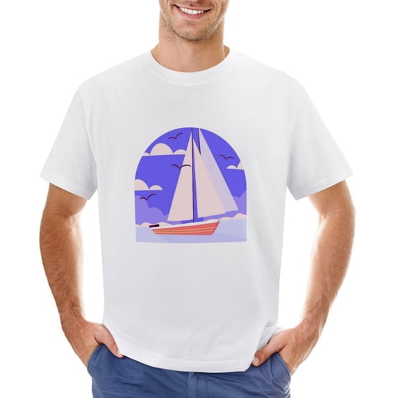 Vtg City Landscape Men’s Graphic T-shirt Vintage Short Sleeve Sport Tee White 3XL