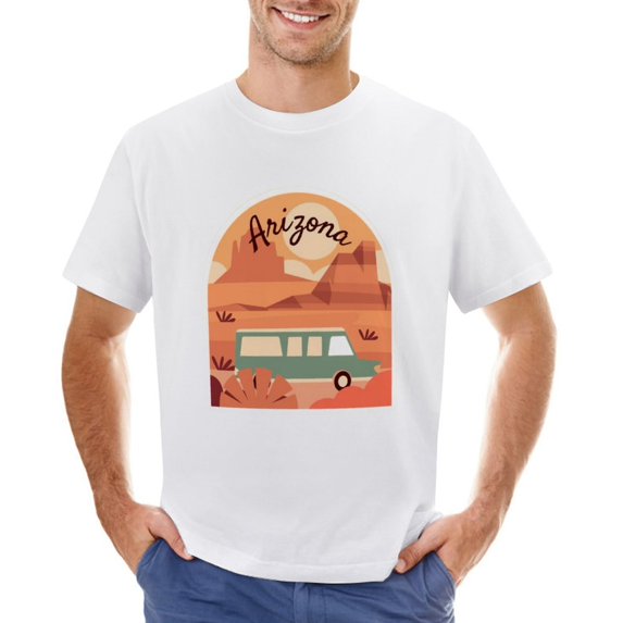Vtg City Landscape Men’s Graphic T-shirt Vintage Short Sleeve Sport Tee White XS