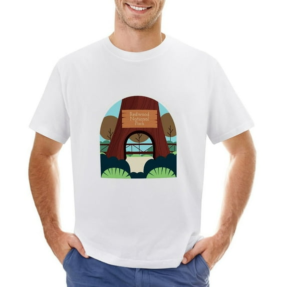 Vtg City Landscape Men’s T-Shirt 100% Cotton Casual Short Sleeve Tops Gift Tee White 5XL