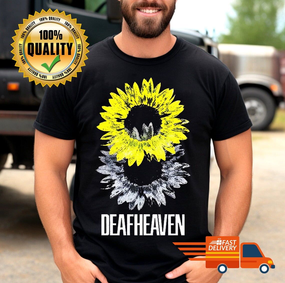 T-shirt Deafheaven – Logo Du Groupe, Unisexe Tailles S à 5XL, Personnalisable, Neuf