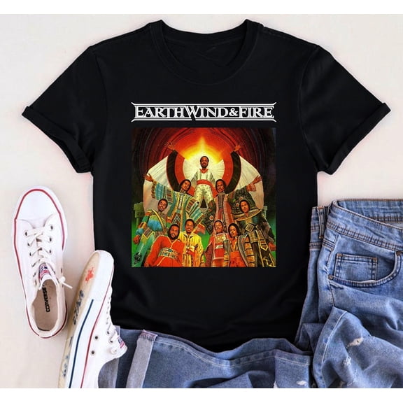 Vtg Earth Wind And Fire Gift For Fans Cotton Black All Size Unisex Shirt EL107