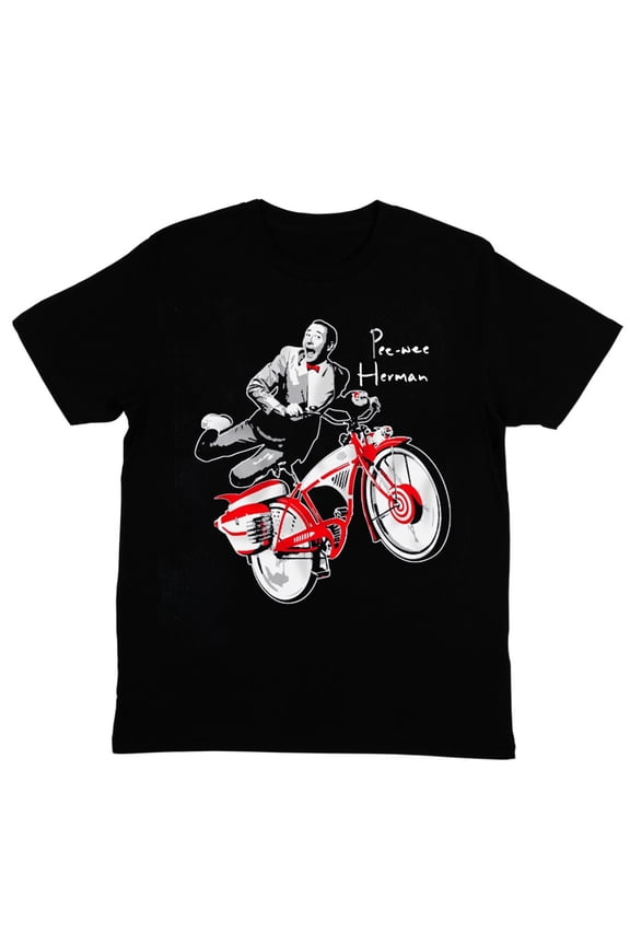 Vtg Funny Paul Pee-Wee Herman Cotton Black All Size Unisex Shirt SG032