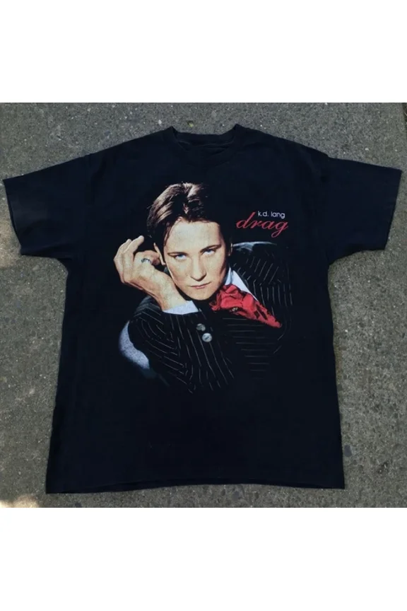 Vtg K.D. Lang Music Lover Cotton Black T Shirt All Size Men Women | eBay