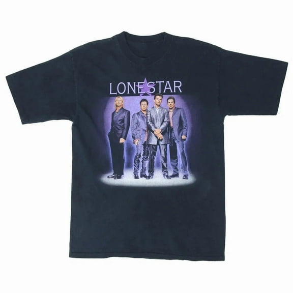 Vtg Lonestar Band Concert Tour Cotton Black All Size Unisex Shirt