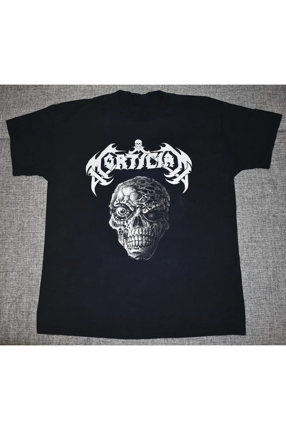 Vtg Mortician Band Short Sleeve Cotton Black T Shirt All Size For Men