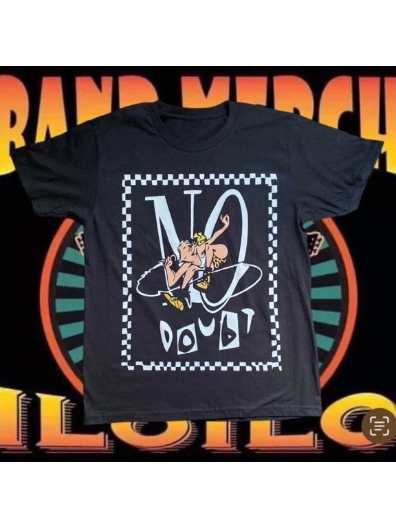Vtg No! Doubt Band Gift For Fans Cotton Black T Shirt Size S-4XL