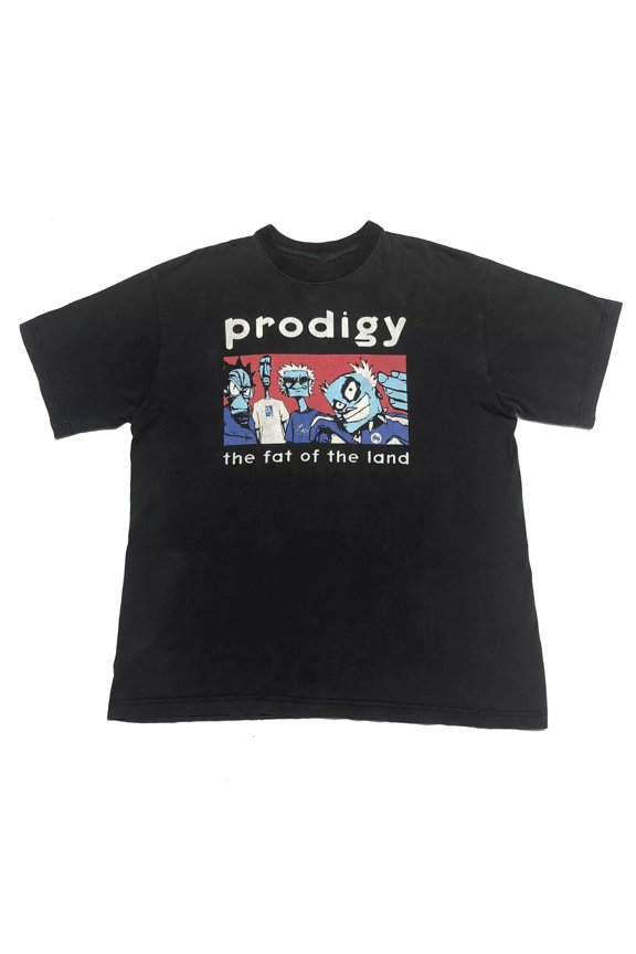 Vtg PRODIGY 1997 The Fat Of The Land Cotton Black S-5XL Unisex Shirt
