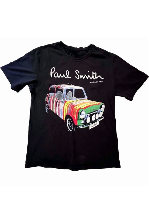 Vtg Paul Smith London T Shirt For Men Cotton Black Full Size KN180