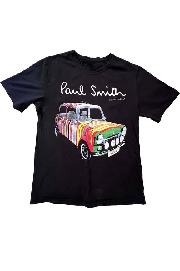 Vtg Paul Smith London T Shirt For Men Cotton Black Full Size KN180