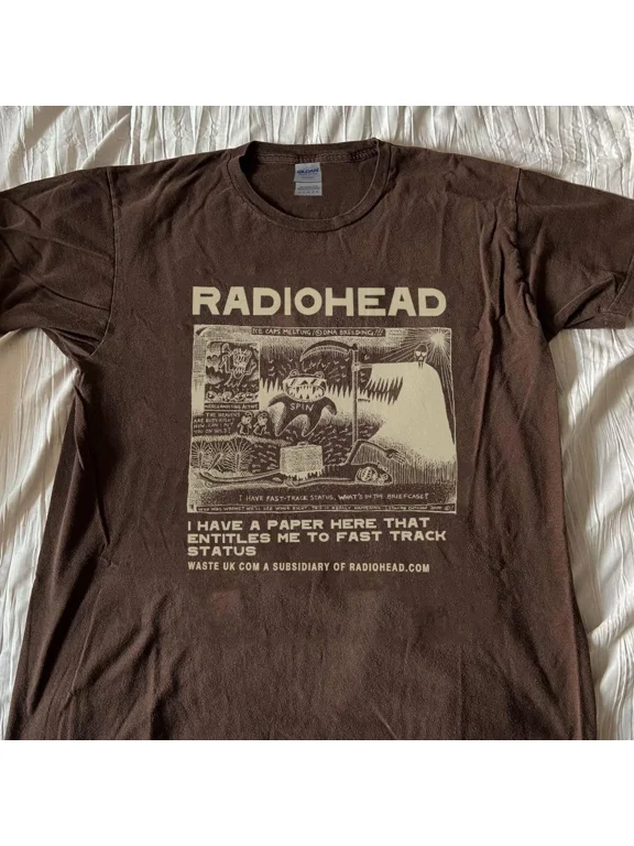 Vtg Radiohead! Ok Computer Rare design Dark Chocolate T shirt S-5XL NH19007