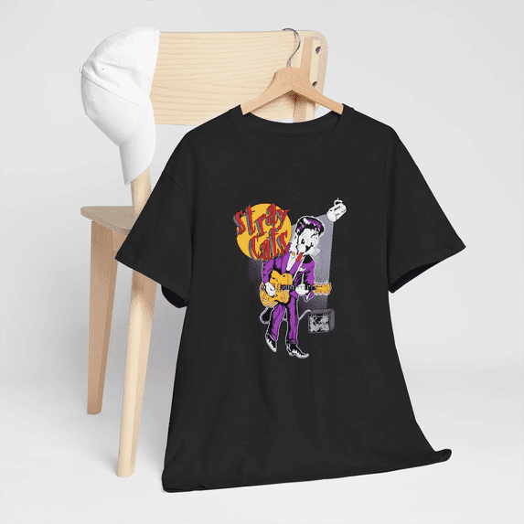 Vtg STRAY CATS Band Gift For Fans Cotton Black All Size Unisex Shirt BT067, LIMITED EDITION-TH67653