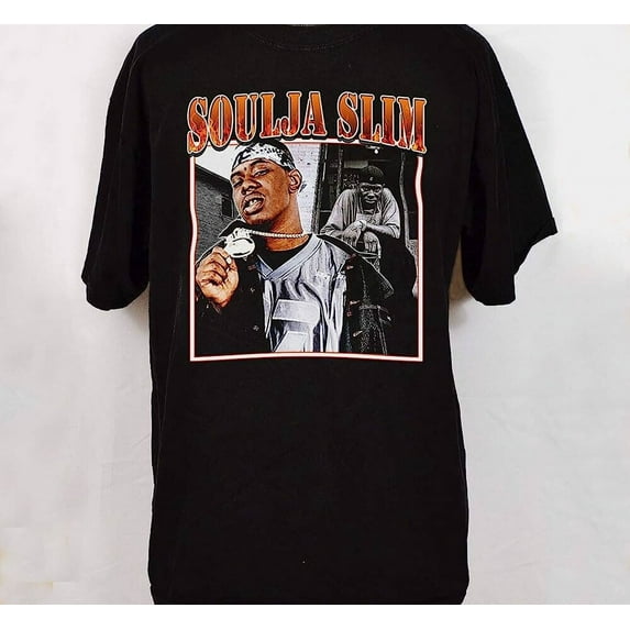 Vtg Soulja Slim Gift For Fans Heavy Cotton Black S-5XL Unisex Shirt
