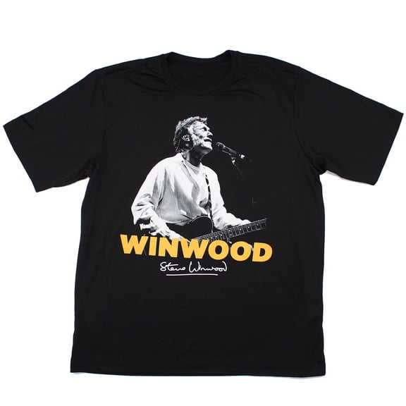 Vtg Steve Winwood Live In Tour Heavy Cotton Black T Shirt For Men DI121