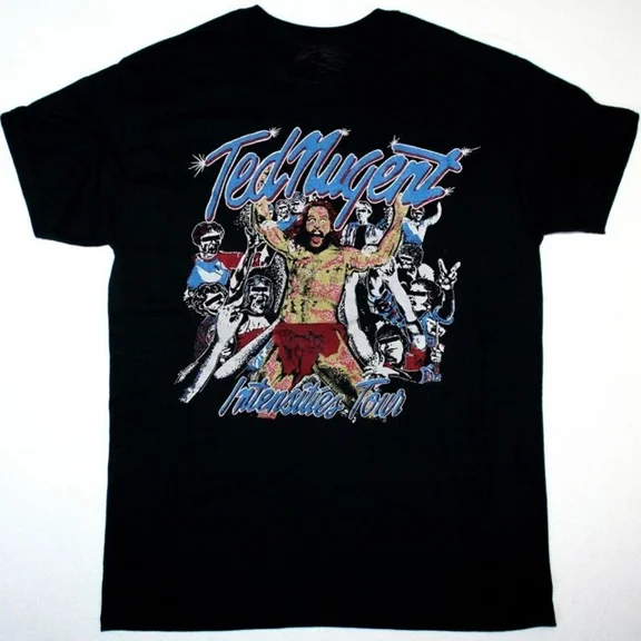 Vtg Ted Nugent Gift For Fans Heavy Cotton Black Full Size Men Women Shirt TU208