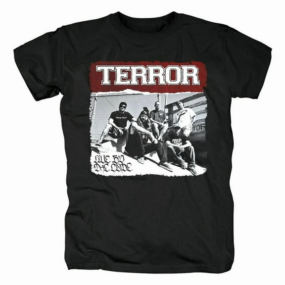Vtg Terror Band Gift For Fans Cotton Black Full Size Unisex Shirt