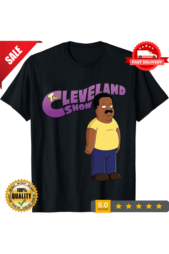 Vtg The Cleveland Show black T-shirt All sizes Unisex tee S-5Xl JM428, CROWD FAVORIT-TH76645