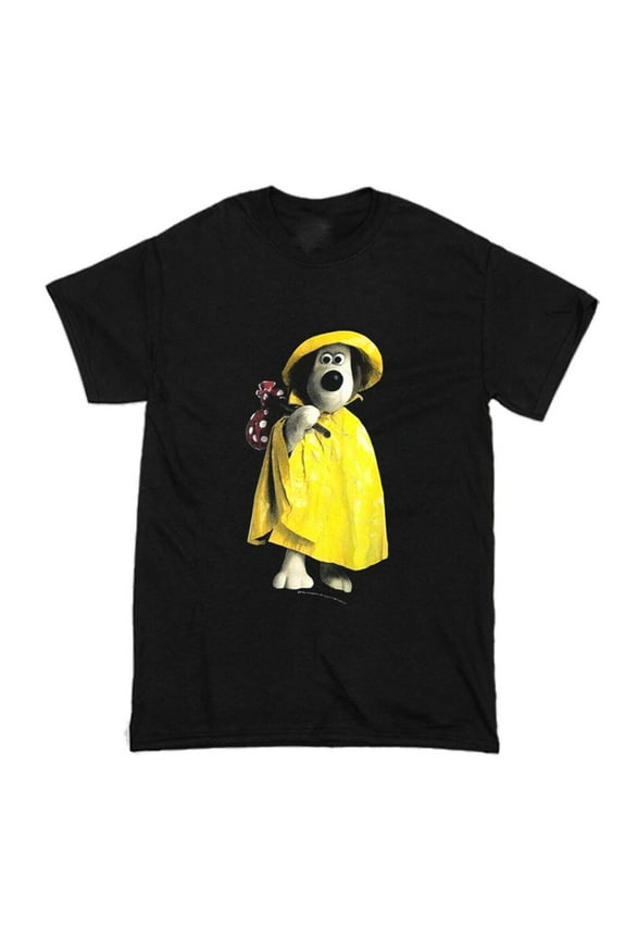 Vtg Vintage Wallace & Gromit Funny Cotton All Size Unisex Black Shirt AP183