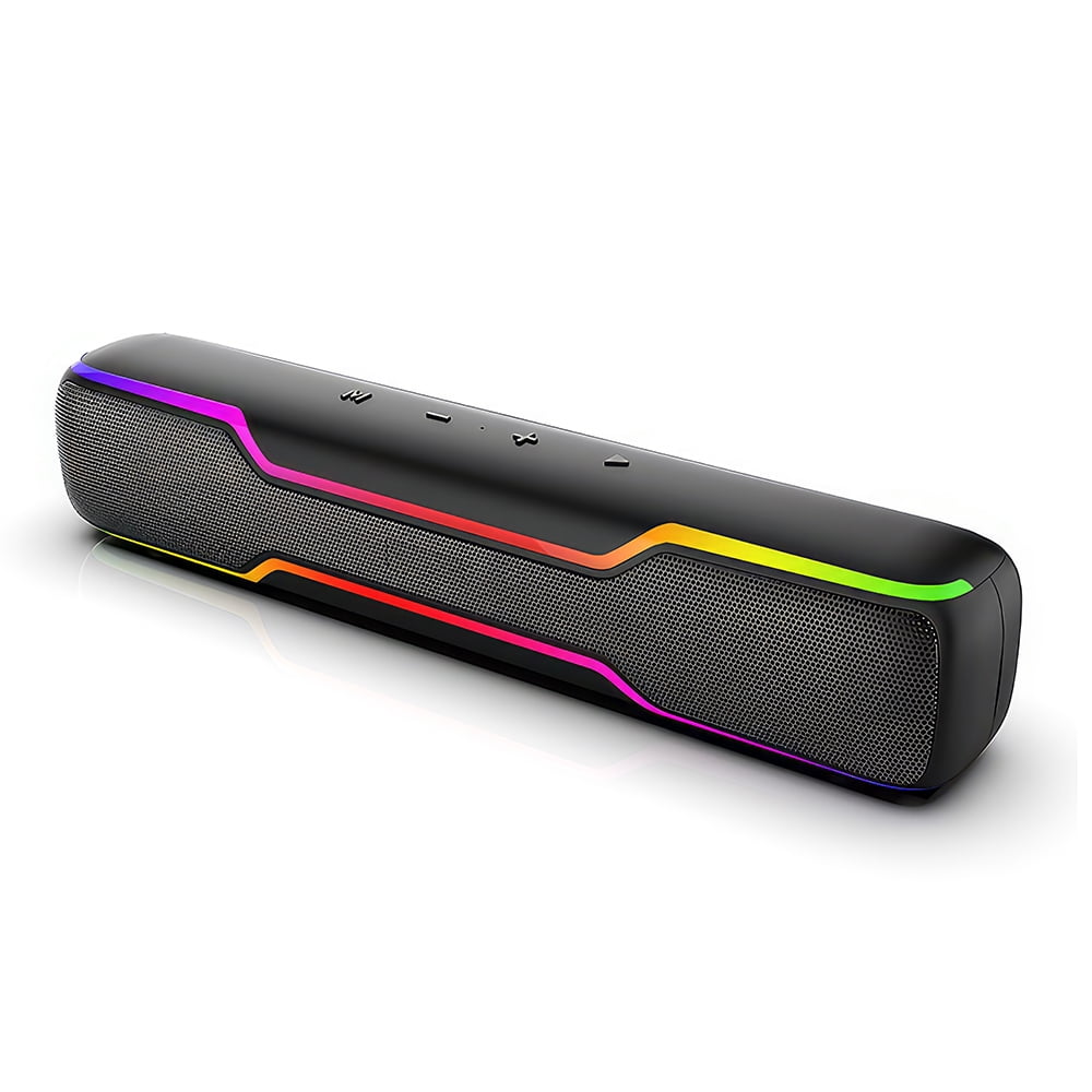 Bluedee 24W Bluetooth Soundbar For PC - Deep Bass, RGB Lights, Compact Desktop Speaker