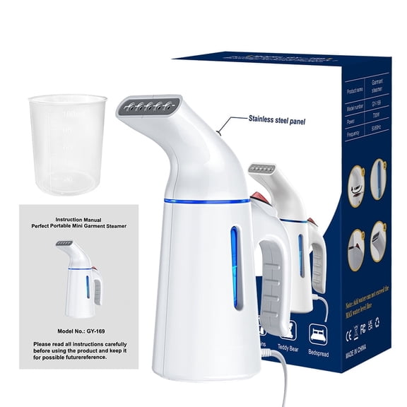 VTIN Steamer for Clothes, Handheld Steamer for Garment, Portable Steamer, 700W Strong Penetrating, Fabric 120ml Big Capacity for Office and Travel(White)
