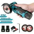 thumbnail image 1 of Vtin Cordless Angle Grinder, 12V Battery Mini Brushless Power Motor 19500rpm Angle Grinder for Metal Wood Polishing, Thin Steel, Hand Cut Off Electric Grinding Tool, 1 of 12
