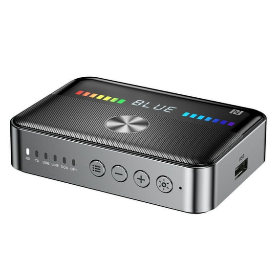 Vtin M13 Bluetooth 5.3 Receiver Bluetooth Transmitter, NFC Coaxial Fiber Bluetooth Adapter, 3.5mm Aux Coaxial Optical Digital Adapter, Black