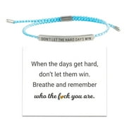 VtiswUws DON'T LET THE HARD DAYS WIN Motivational Tube Bracelet -