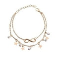 thumbnail image 1 of VtiswUws Leaves & Heart Anklet Foot Chain Boho Beach Beads Silver HOT NICE plated, 1 of 9