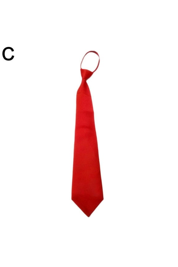 SXRC Ties for Kids Boys Necktie, Adjustable Solid Color Zipper Tie, Boys Tie Formal Wedding Graduation School Uniforms,1Pcs