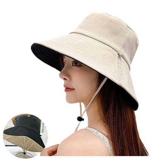 VtiswUws Women's Sun Hat Reversible Large Brim Fisherman Hat Sun Protection