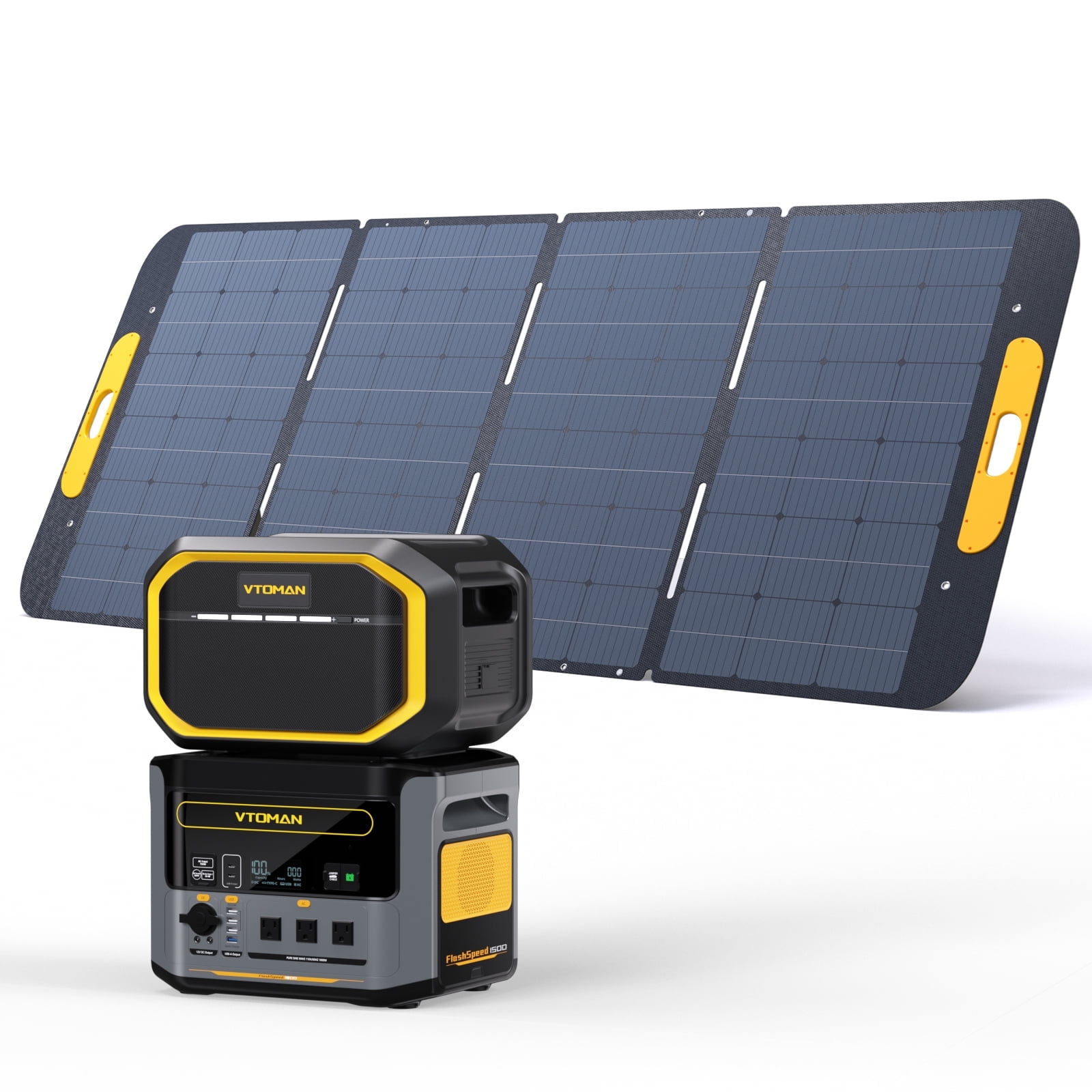 Vtoman 3096Wh Portable Power Station Bundle with Extra Battery & 400W Solar  Panel Included, Up to 3000W Solar Generator for Power Outages, RV, Camping,  Emergencies - Walmart.com