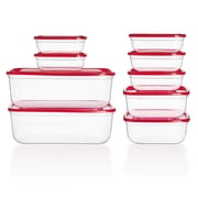 Sindcom 18 Pieces Meal Prep Containers, 4-Size ，Plastic Containers with Lids for Lunch,Leftover