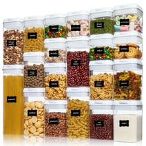 Vtopmart 20 Pcs Airtight Food Storage Containers, Cereal Keeper with Easy Lock Lids, Multiple Sizes