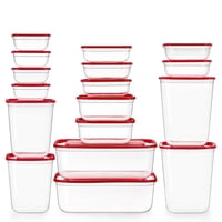 34-Piece Sindcom Plastic Food Storage Containers with Lids