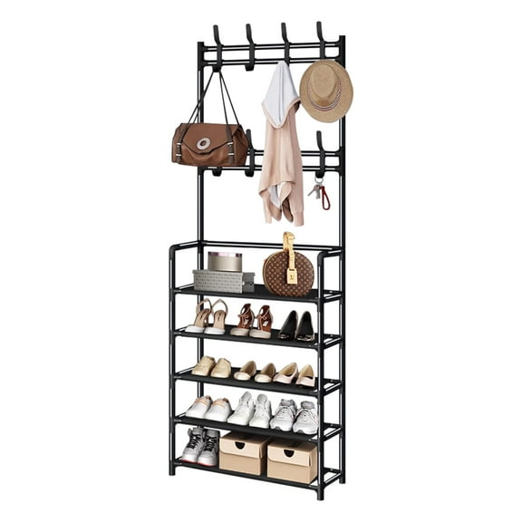 Vtopmart 5-Tiers Shoe Rack, Shoe Storage Organizer for Entryway Closet, Black