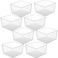 thumbnail image 1 of Vtopmart 8 Pack Extra Large Clear Plastic Storage Bins,11x11 Cube Acrylic Organizer Square Containers with Handle for Pantry,Closet,LaundryRoom,Kitchen,Bathroom,UnderSink Organization, 1 of 11