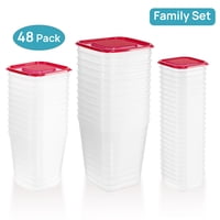 96-Pieces Plastic Food Containers with Lids only .99: eDeal Info
