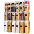 thumbnail image 1 of Vtopmart Airtight Food Storage Containers with Lids, 24 pcs Plastic Kitchen and Pantry Organization Canisters for Cereal, Dry Food, Flour and Sugar, BPA Free, Includes 24 Labels，Gray, 1 of 14