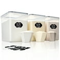 Airtight Pantry Storage Canisters for Flour, Sugar, Pantrystar 2 Pcs Large Food Storage Containers, 6.5L /219.79fl oz